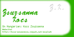 zsuzsanna kocs business card